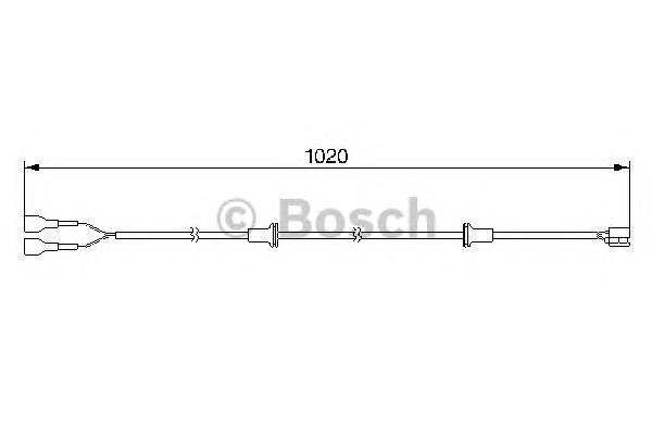 1987474976 Bosch sensor dianteiro de desgaste das sapatas do freio