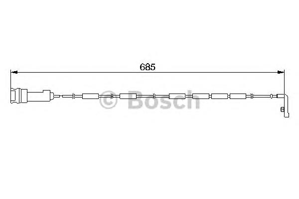 1987474974 Bosch sensor dianteiro de desgaste das sapatas do freio