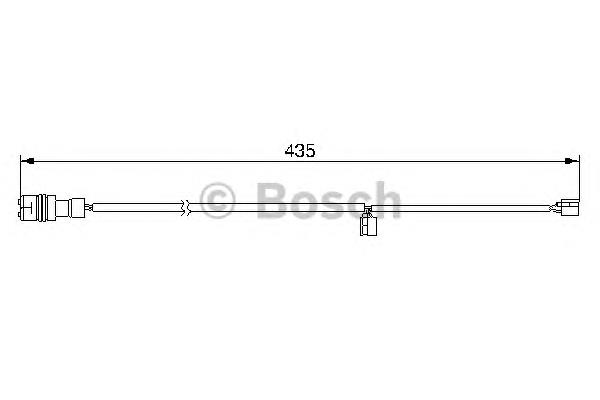 Sensor traseiro de desgaste das sapatas do freio 1987474992 Bosch