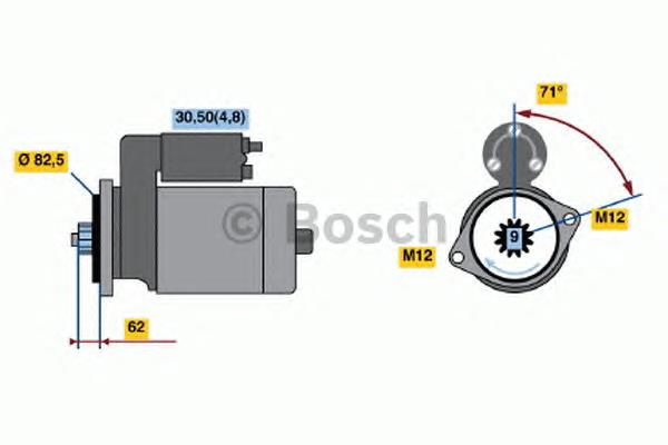 0001125607 Bosch motor de arranco