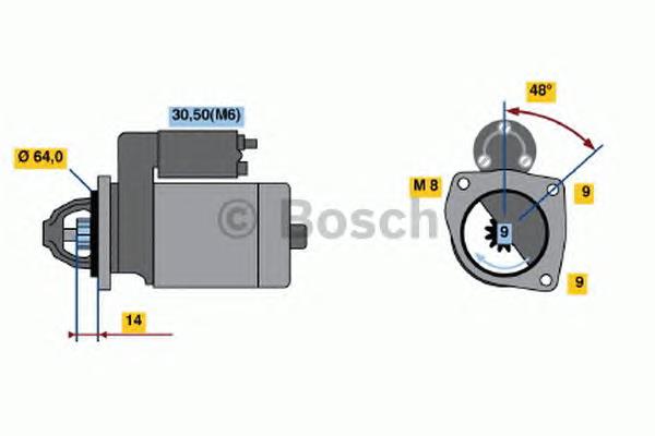 0001137001 Bosch motor de arranco