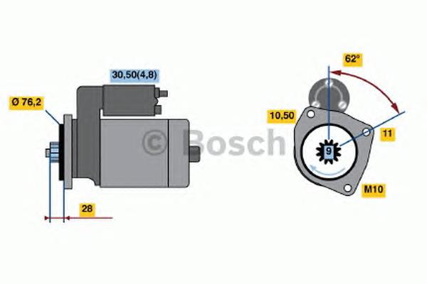 0001125609 Bosch motor de arranco