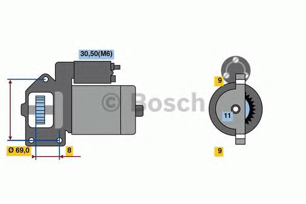 0001148009 Bosch motor de arranco