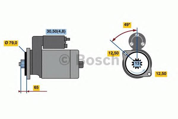 0 001 153 009 Bosch motor de arranco