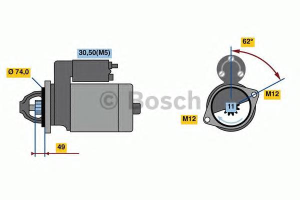 0001138040 Bosch motor de arranco