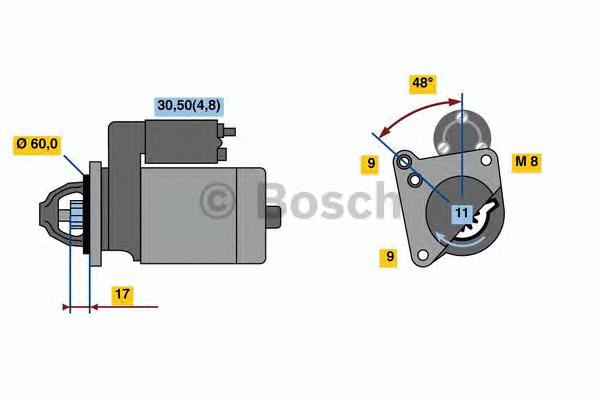 0001138047 Bosch motor de arranco