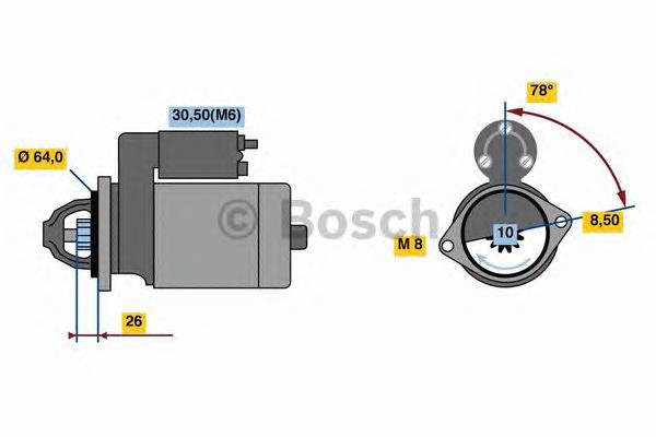 0986025080 Bosch motor de arranco