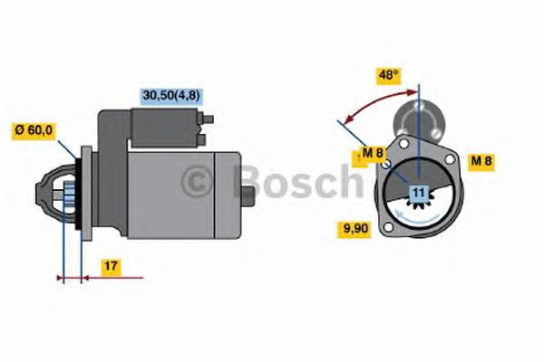 0001138006 Bosch motor de arranco