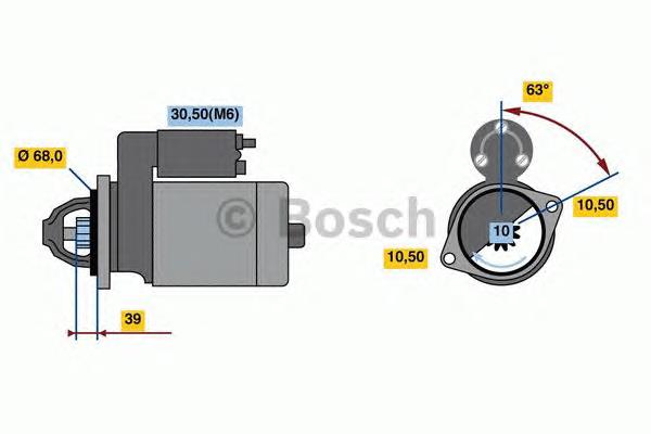 1 986 S00 843 Bosch motor de arranco