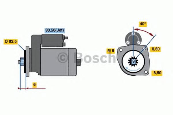 0.001.121.030 Bosch motor de arranco