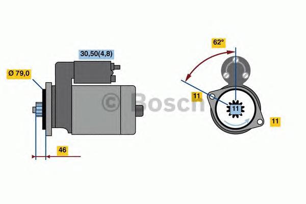0001121435 Bosch motor de arranco