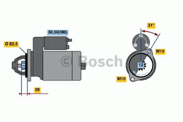 0001115074 Bosch motor de arranco