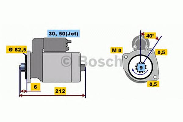 0001121001 Bosch motor de arranco