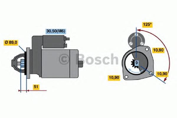 0001231032 Bosch motor de arranco