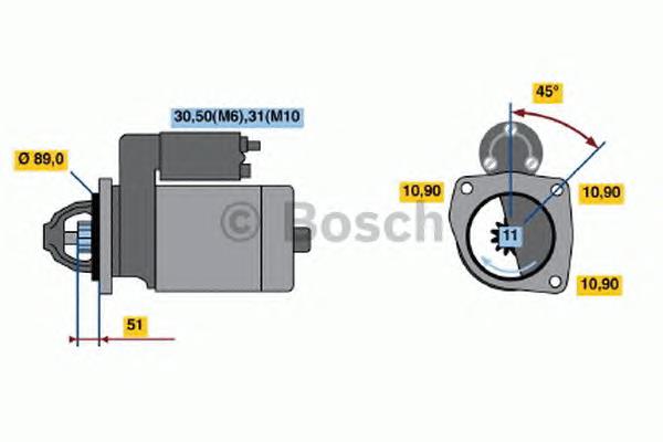 0.001.231.014 Bosch motor de arranco