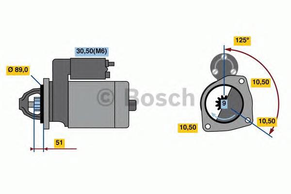 0.001.231.033 Bosch motor de arranco