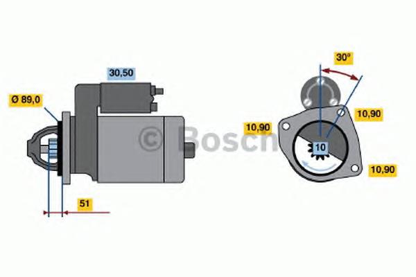 0001230018 Bosch motor de arranco