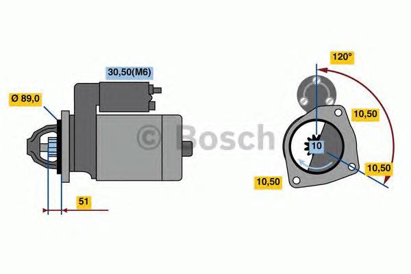 0.001.263.006 Bosch motor de arranco