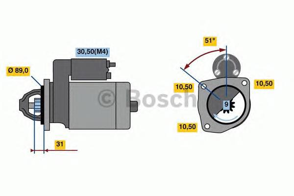 0001263008 Bosch motor de arranco