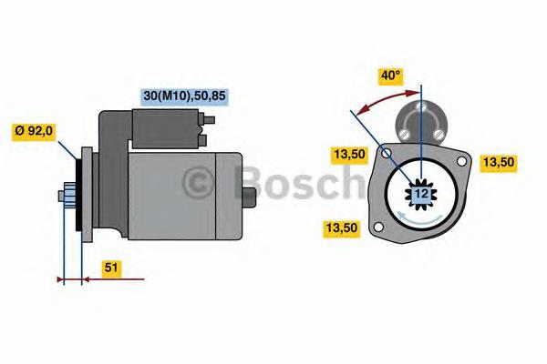 Motor de arranco 0001241021 Bosch