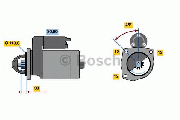 0001262008 Bosch motor de arranco