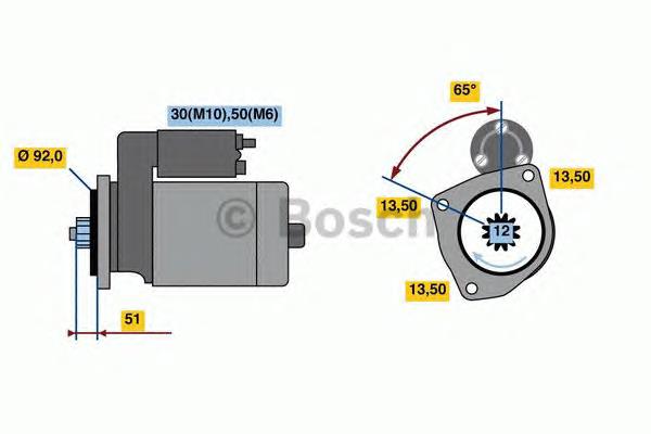 0001261002 Bosch motor de arranco