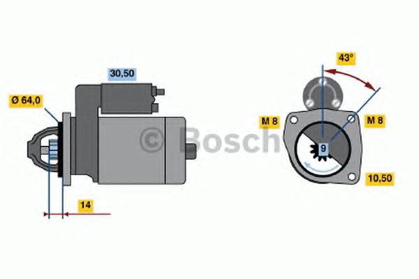0 001 211 536 Bosch motor de arranco