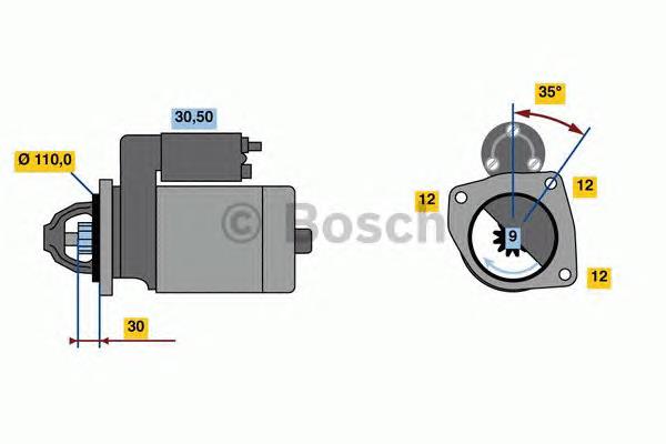 0001218767 Bosch motor de arranco