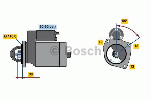 0001218822 Bosch motor de arranco
