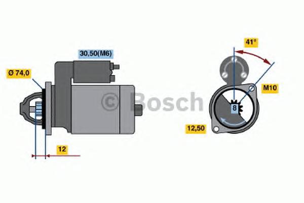 0001107431 Bosch motor de arranco