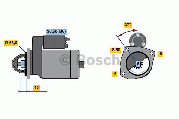 0 001 107 490 Bosch motor de arranco