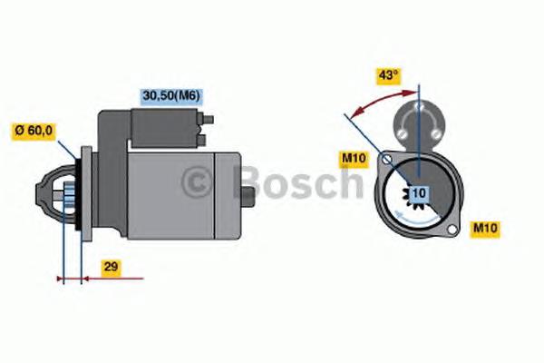 Motor de arranco 0001107461 Bosch