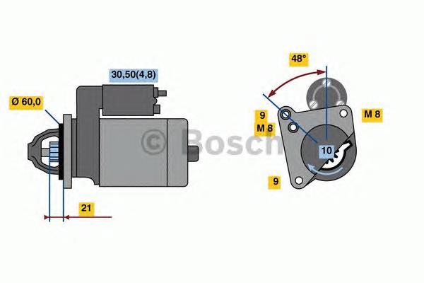 0 001 107 110 Bosch motor de arranco