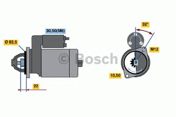 0001107108 Bosch motor de arranco