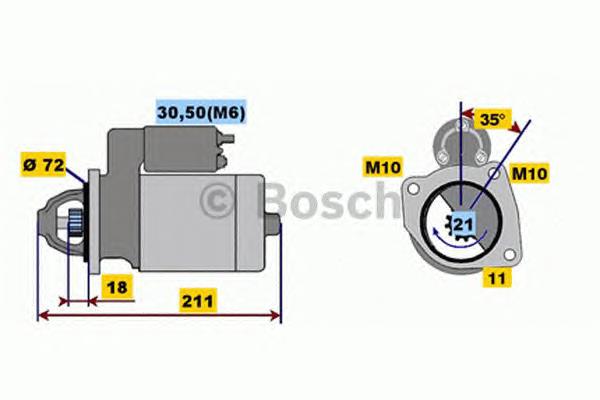 0001107059 Bosch motor de arranco