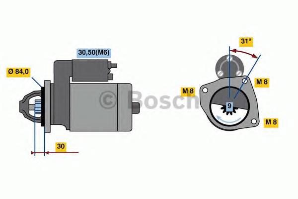 0001109365 Bosch motor de arranco