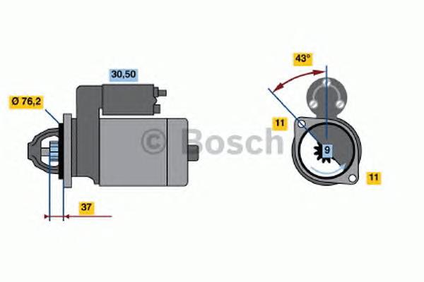 Motor de arranco 0001108203 Bosch
