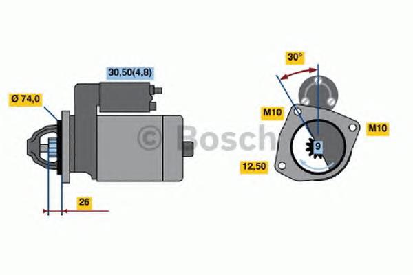 Motor de arranco 0001108237 Bosch