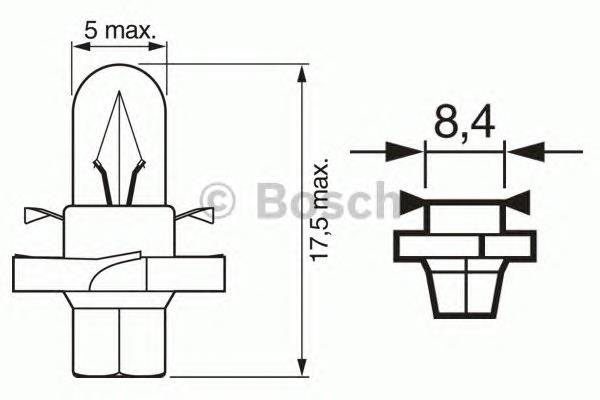 1987302236 Bosch lâmpada de painel (de painel de dispositivos)