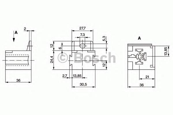 Разъем (фишка) реле свечей накала 3334485008 Bosch