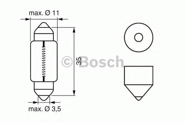 Lâmpada de quebra-luz de iluminação de salão/de cabina 1987302228 Bosch