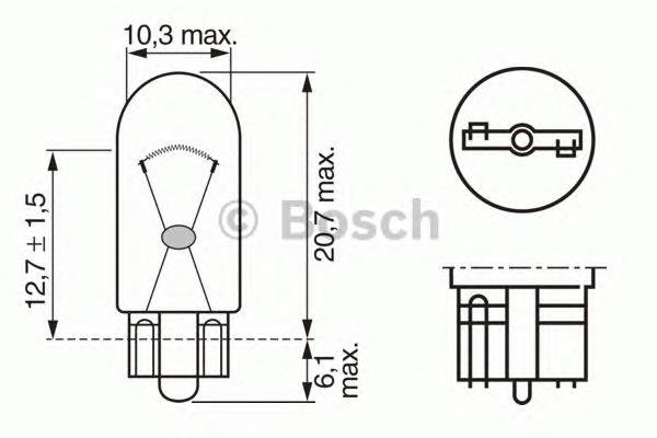 1987302206 Bosch lâmpada de quebra-luz de iluminação de salão/de cabina