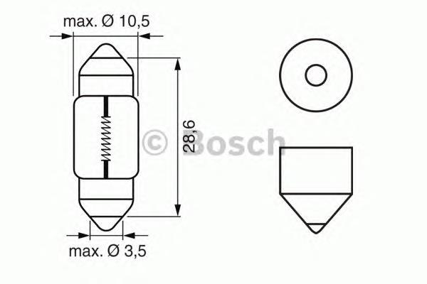 1 987 302 227 Bosch lâmpada de quebra-luz de iluminação de salão/de cabina