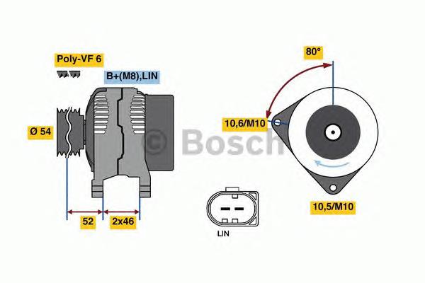 986081400 Bosch gerador