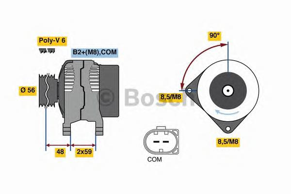 Gerador 0986081180 Bosch