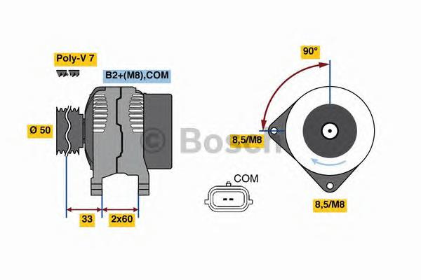 0986081100 Bosch gerador