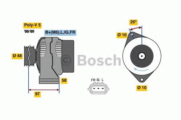 0986081210 Bosch gerador