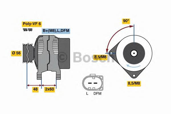 0 986 081 230 Bosch gerador