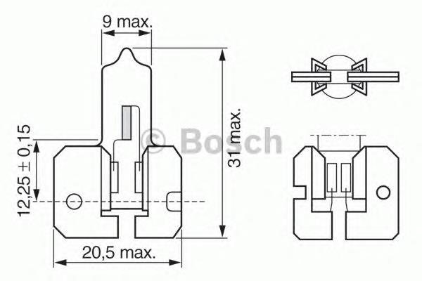 1987302422 Bosch lâmpada halógena