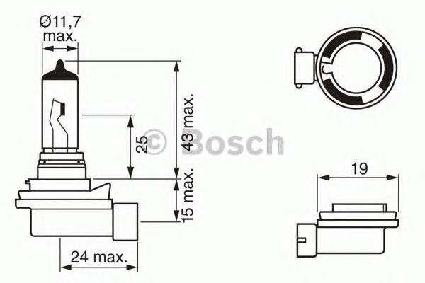 1987302081 Bosch lâmpada halógena